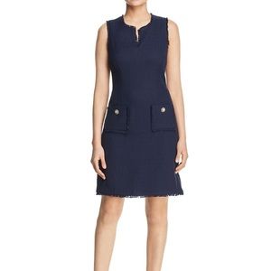 tonal tweed pocket dress by karl lagerfeld